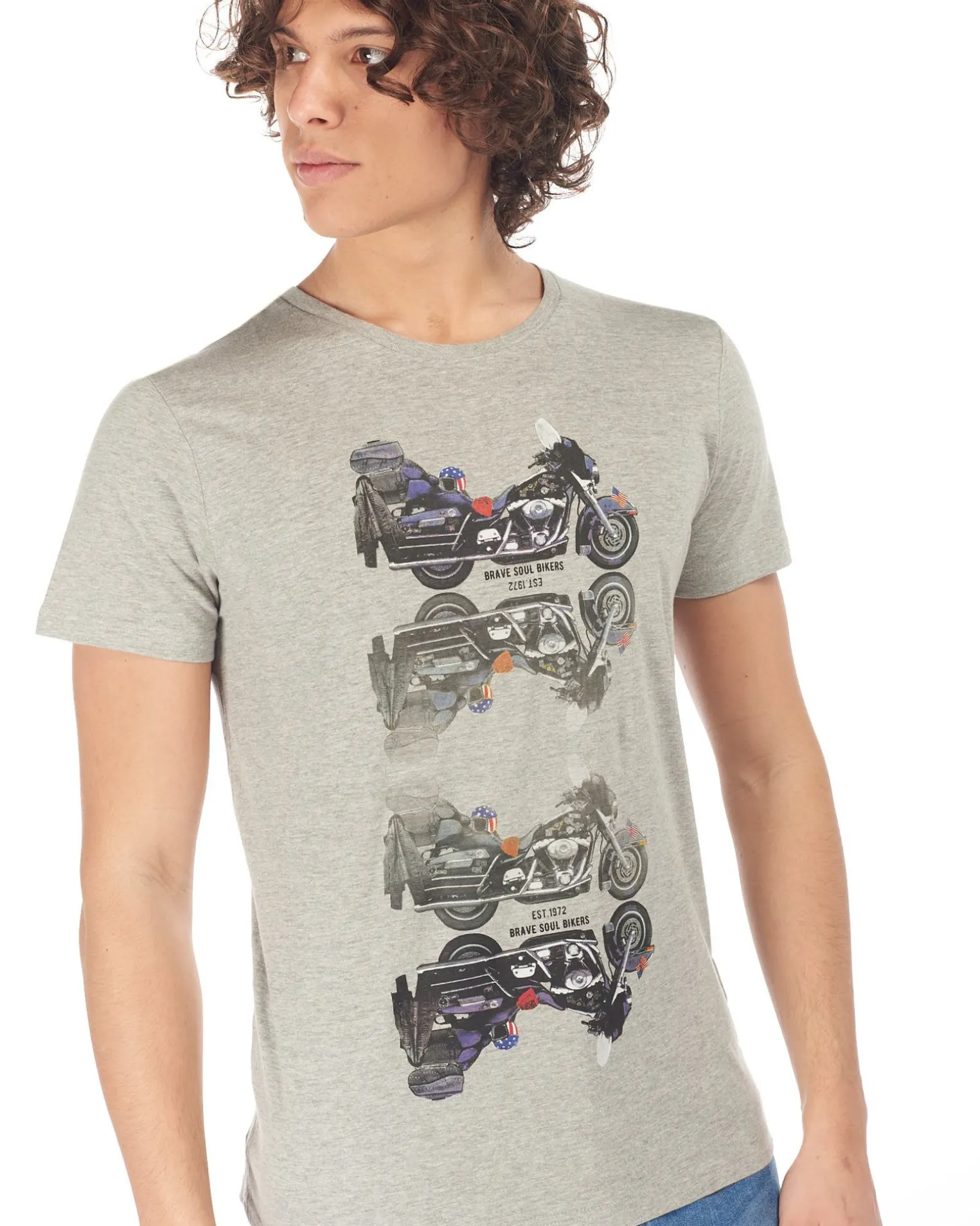 B-SOUL - UOMO TSHIRT MEZZA MANICA MOTO