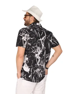 CAMICIA MEZZA MANICA FANTASIA COLLO SCIA