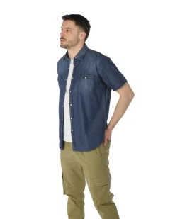 CAMICIA MEZZA MANICA JEANS