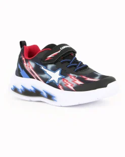 CANGURO - Sneakers blu e nera da bambino con strappo, numerata 29/35