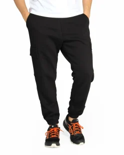 CARLSBERG - Pantalone sportivo cargo nero da uomo