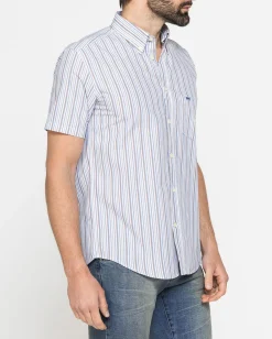 CARRERA - Camicia manica corta botton down con taschino
