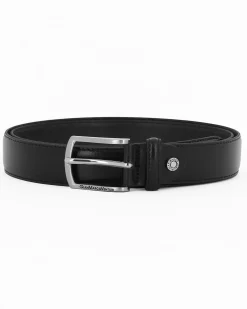 CARRERA - Cinta da uomo nero in VERA PELLE