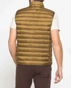 CARRERA - Gilet 100 grammi in tessuto ripstop marrone chiaro da uomo
