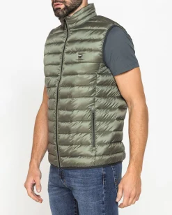 CARRERA - Gilet 100 grammi in tessuto ripstop blu da uomo