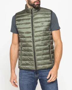 CARRERA - Gilet 100 grammi in tessuto ripstop blu da uomo