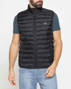 CARRERA - Gilet 100 grammi in tessuto ripstop nero da uomo