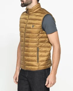 CARRERA - Gilet 100 grammi in tessuto ripstop ocra da uomo