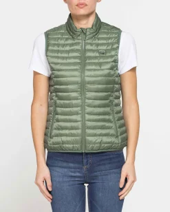 CARRERA - Gilet 100 grammi ultralight in tessuto ripstop verde salvia da donna