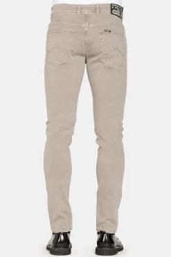 CARRERA - PANTALONE BEIGE DA UOMO IN BULL DENIM SLIM FIT CON TINUTRA OLD