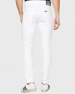CARRERA - Pantalone da uomo slim fit bianco in cotone elasticizzato