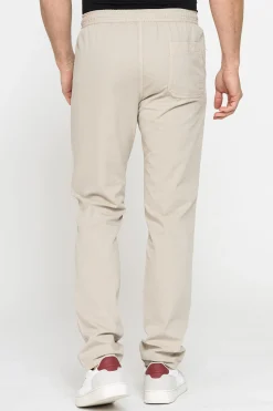 CARRERA - PANTALONE JOGGER BEIGE DA UOMO CON TASCA AMERICA ELASTICIZZATO