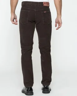 CARRERA - PANTALONE MARRONE 5TASCHE IN VELLUTO 1000 RIGHE STRETCH