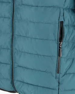 CARRERA - PIUMINO UOMO TURCHESE ULTRALEGGERO IN RIPSTOP COLLO COREANO