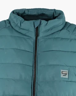 CARRERA - PIUMINO UOMO TURCHESE ULTRALEGGERO IN RIPSTOP COLLO COREANO