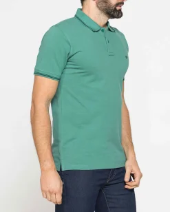 CARRERA - Polo manica corta basic in piquet di cotone con bordino a contrasto