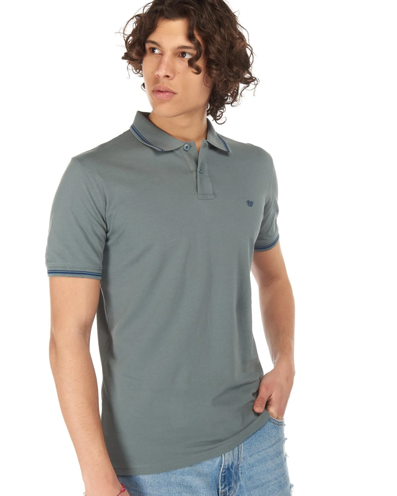 CARRERA - POLO PIQUET MANICA CORTA BASIC BORDINO CONTRASTO