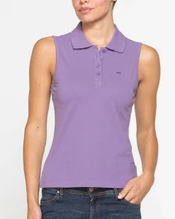 CARRERA - Polo smanicata viola da donna