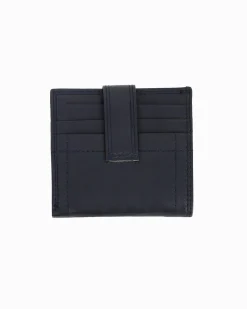 CHARRO - Portacarte blu in VERA PELLE da uomo con pattina