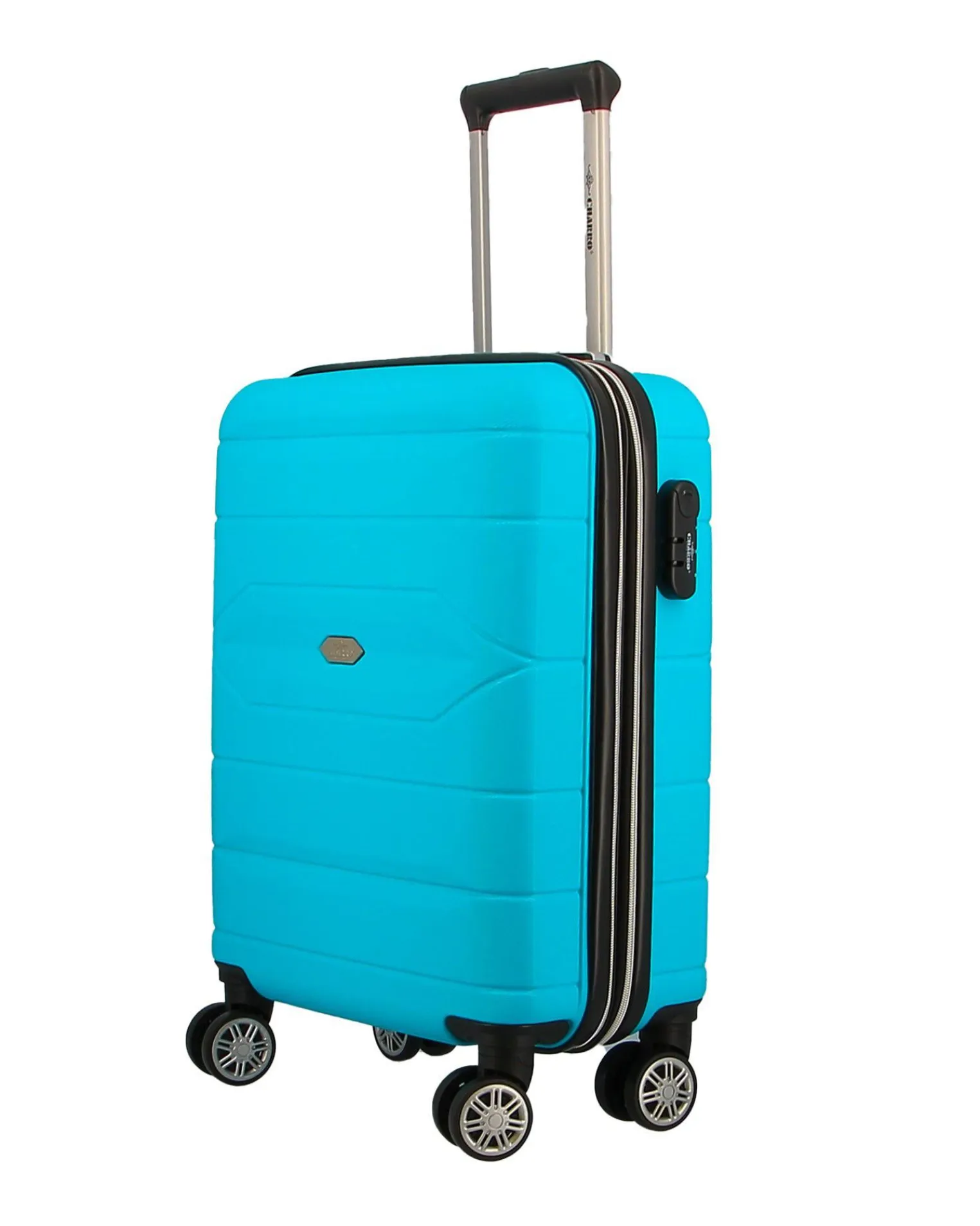 CHARRO - TROLLEY IN ABS A RIGHE ORIZZONTALI CON 4 RUOTE DOPPIE