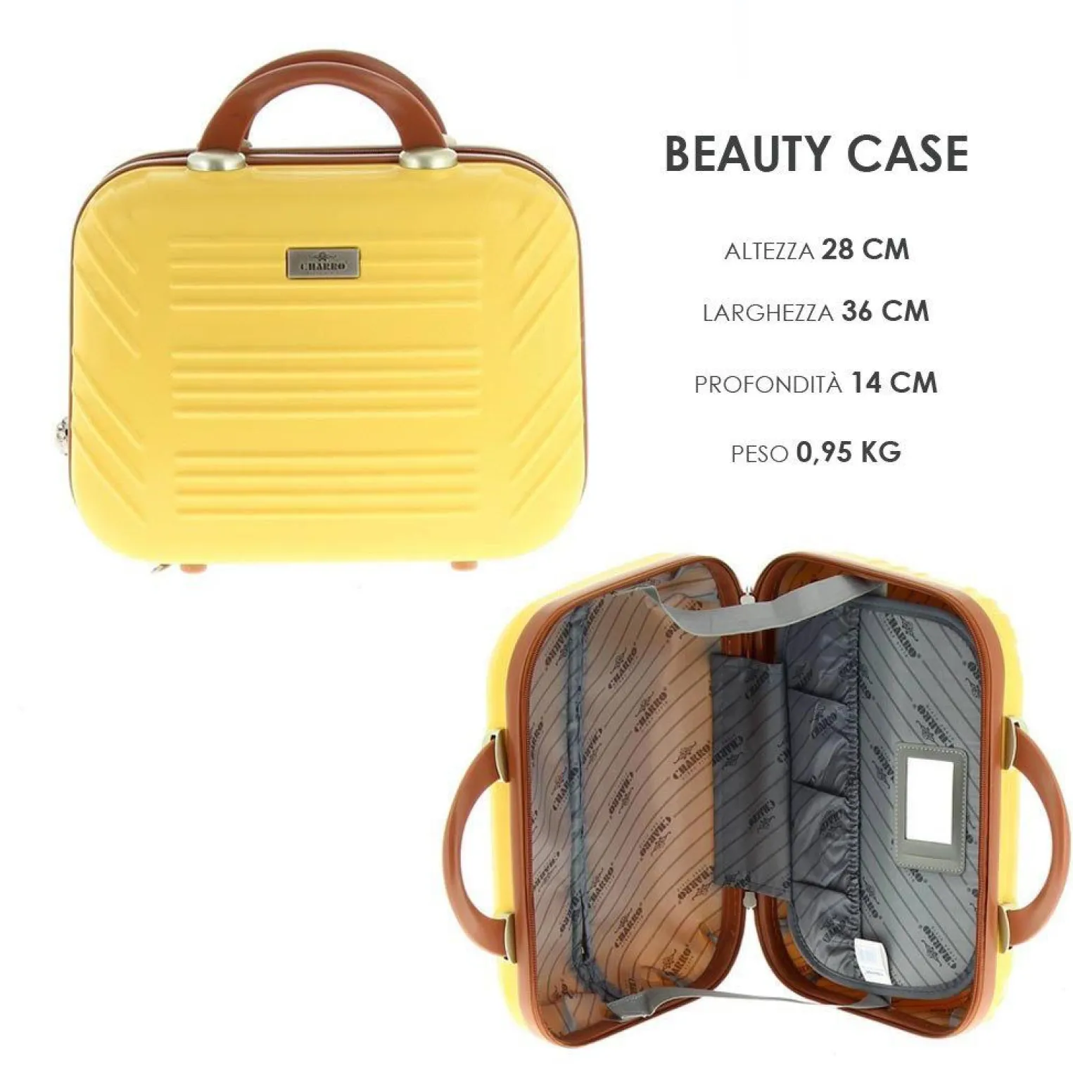 CHARRO- Trolley in ABS con 4 ruote doppie ed espansione