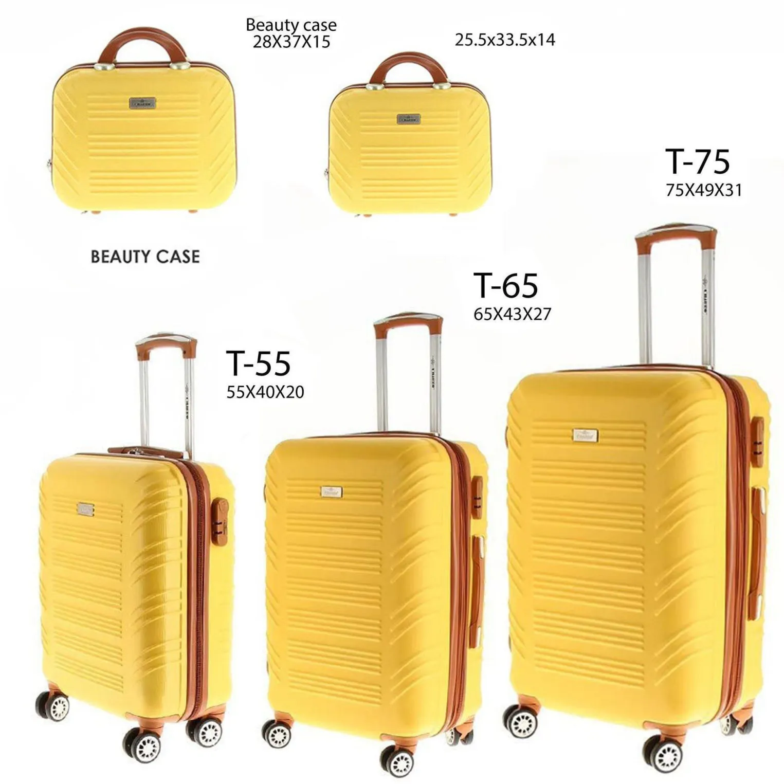 CHARRO- Trolley in ABS con 4 ruote doppie ed espansione