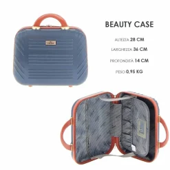 CHARRO- Trolley in ABS con 4 ruote doppie ed espansione