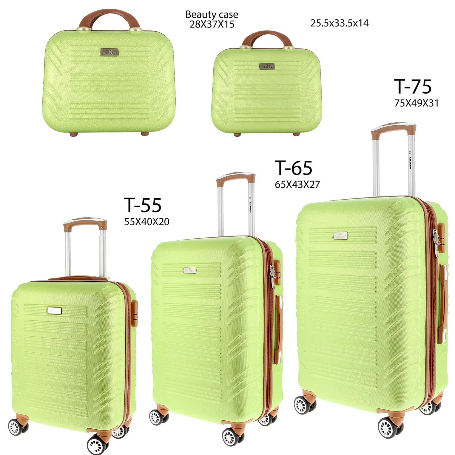 CHARRO- Trolley in ABS con 4 ruote doppie ed espansione