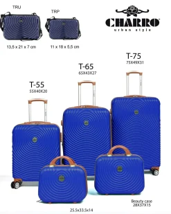 CHARRO - TROLLEY IN ABS E 4 RUOTE DOPPIE