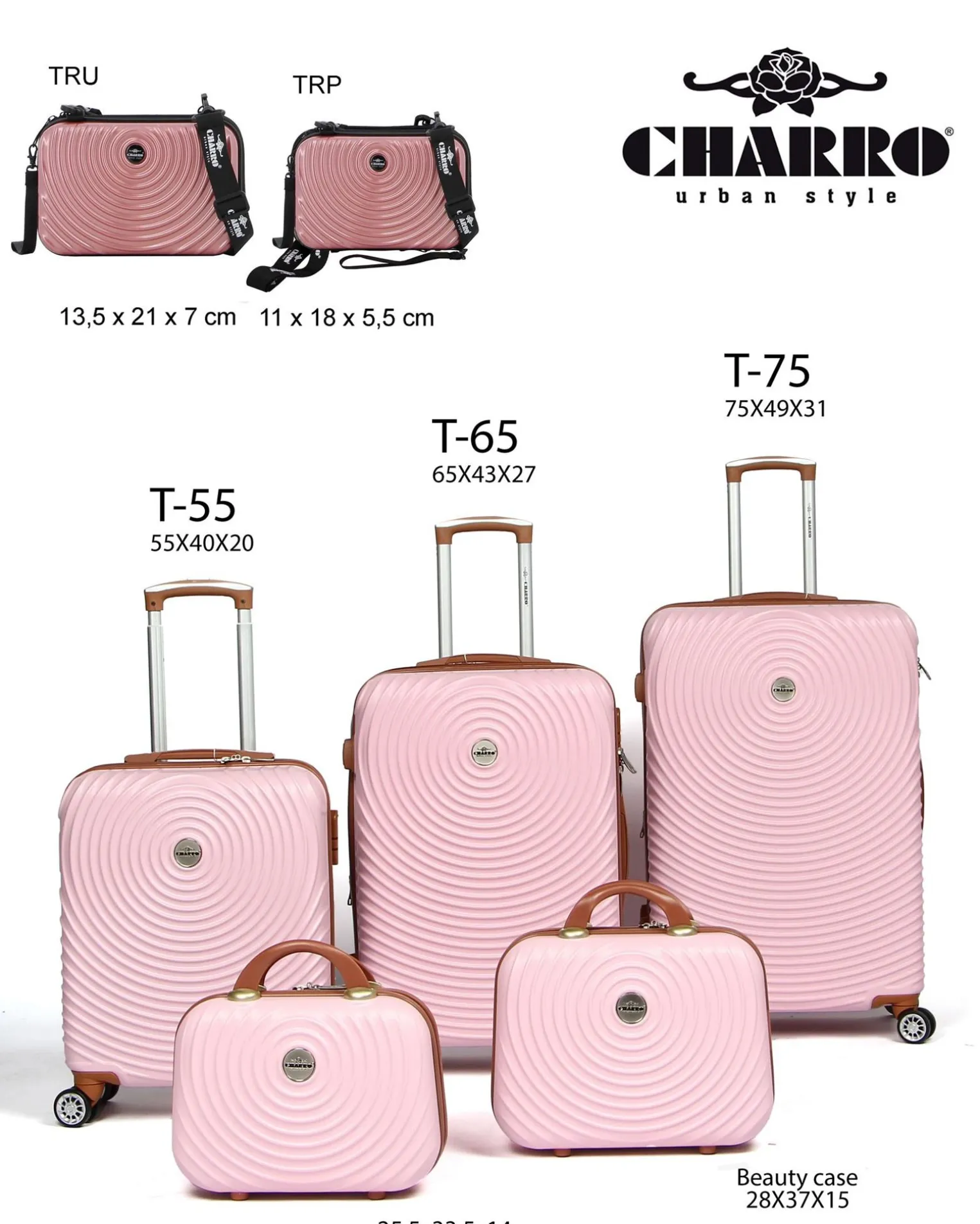 CHARRO - TROLLEY IN ABS E 4 RUOTE DOPPIE