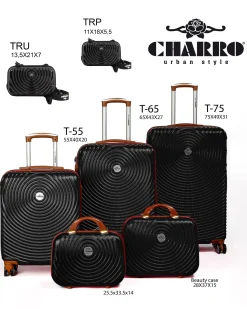 CHARRO - TROLLEY IN ABS E 4 RUOTE DOPPIE