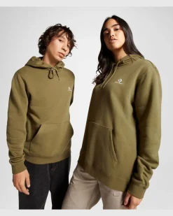 CONVERSE FELPA VERDE CON CAPPUCCIO GO-TO EMBROIDERED STAR  - 10024509