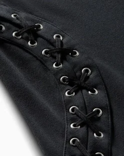 CONVERSE LEGGINGS FLARE NERO DA DONNA, 10027403