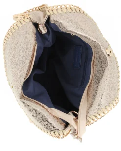 CORTINA POLO STYLE - Borsa a mano oro, tracolla removibile