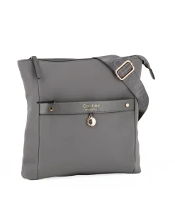 CORTINA POLO STYLE - Borsa antracite con tracolla regolabile e tasca frontale
