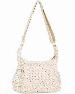 CORTINA POLO STYLE - Borsa beige con tracolla regolabile e tasca frontale