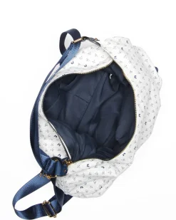 CORTINA POLO STYLE - Borsa bianca e blu con tracolla e manico regolabili e tasca frontale