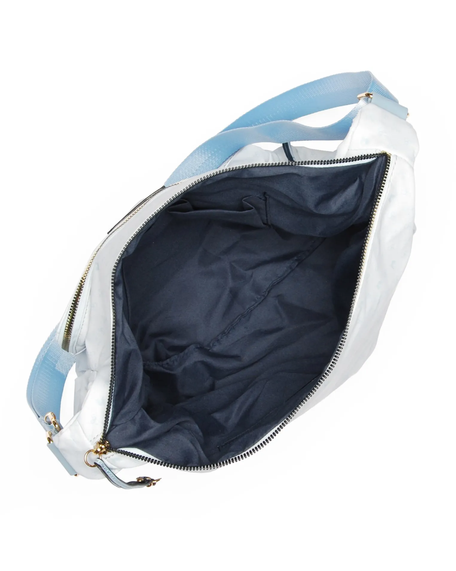 CORTINA POLO STYLE - Borsa celeste con tracolla regolabile e tasca frontale