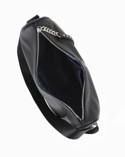 CORTINA POLO STYLE - Borsa mezzaluna nera con borchie