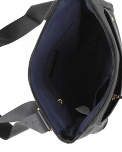 CORTINA POLO STYLE - Borsa nera con tracolla regolabile e tasca frontale