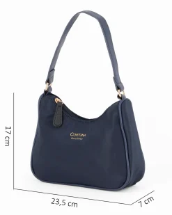 CORTINA POLO STYLE - Minibag blu con tracolla removibile