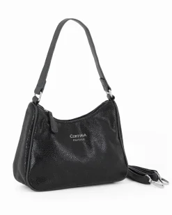CORTINA POLO STYLE - Minibag nera con tracolla removibile