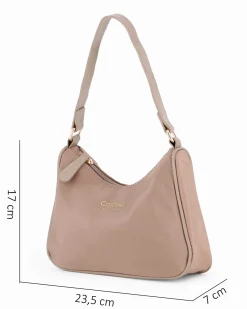 CORTINA POLO STYLE - Minibag taupe con tracolla removibile