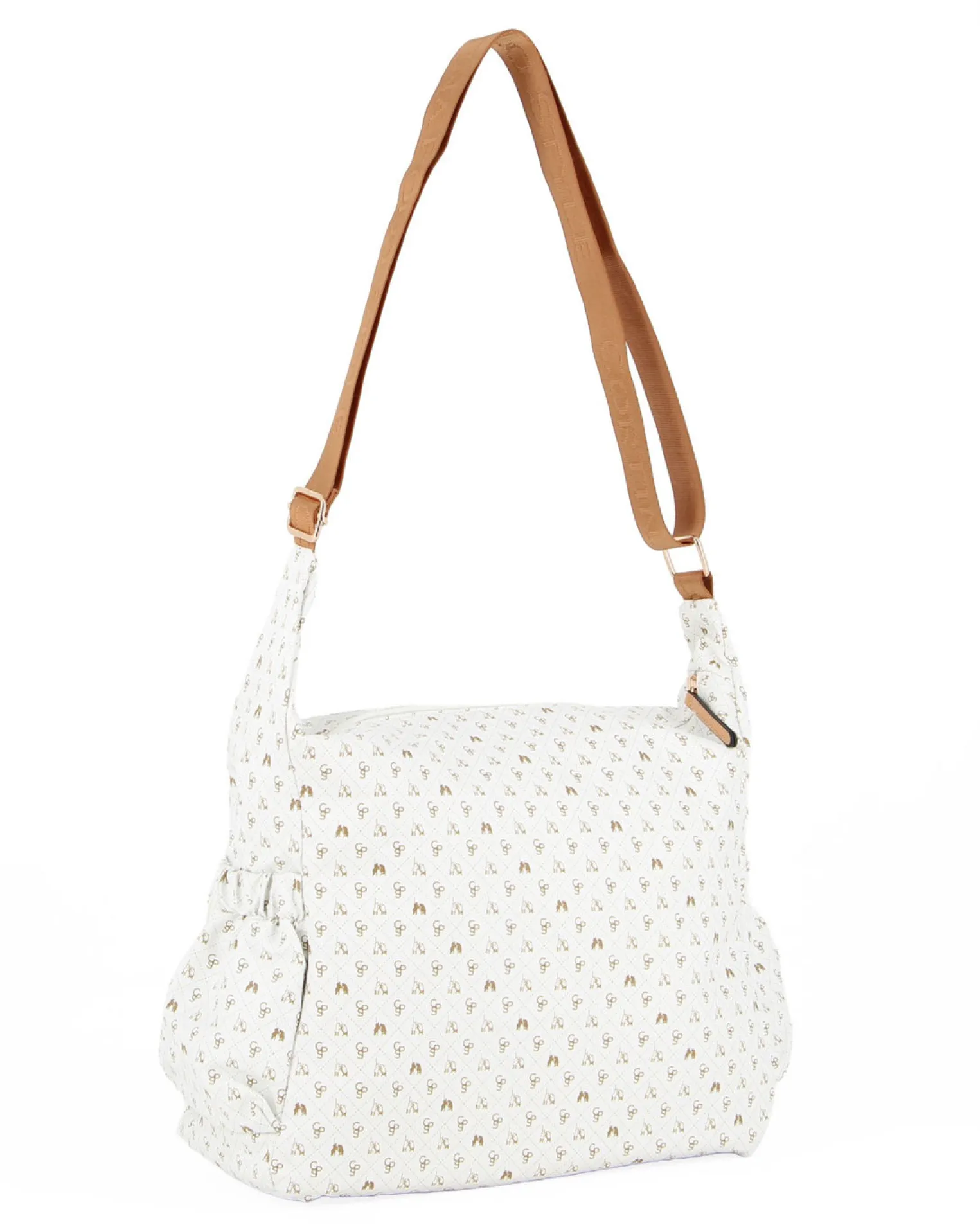 CORTINA POLO STYLE - Tracolla beige loggata con tasca frontale e taschini laterali elasticizzati
