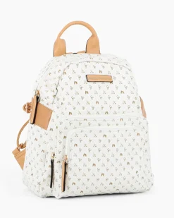 CORTINA POLO STYLE - Zaino beige loggato con doppia tasca frontale