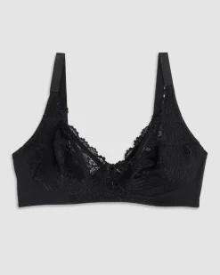 COTONELLA - REGGISENO SENZA FERRETTO IN PIZZO NERO - CD038