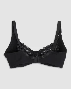 COTONELLA - REGGISENO SENZA FERRETTO IN PIZZO NERO - CD038