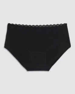 COTONELLA - TRIS SLIP MIDI ESSENTIAL NERO - GD293