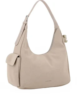 DAVID JONES - Borsa hobo a spalla marrone chiaro con tasca laterale