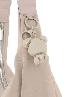 DAVID JONES - Borsa hobo a spalla marrone chiaro con tasca laterale